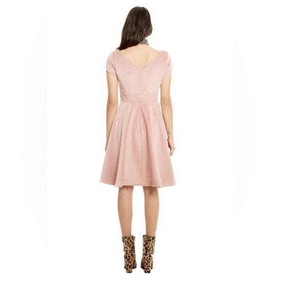 🇨🇦 Annie50 🇨🇦 Blush Corduroy Dress / Size L / Made in Canada - Picture 2 of 10